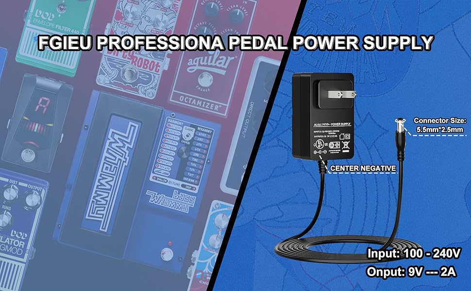 FGIEU Guitar Pedal Power Supply Replacement for Truetone 1