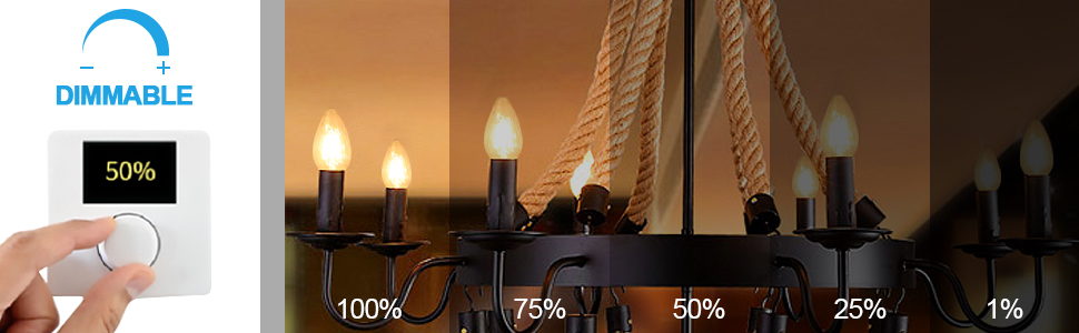 1%-100% Smoothly Dimmable