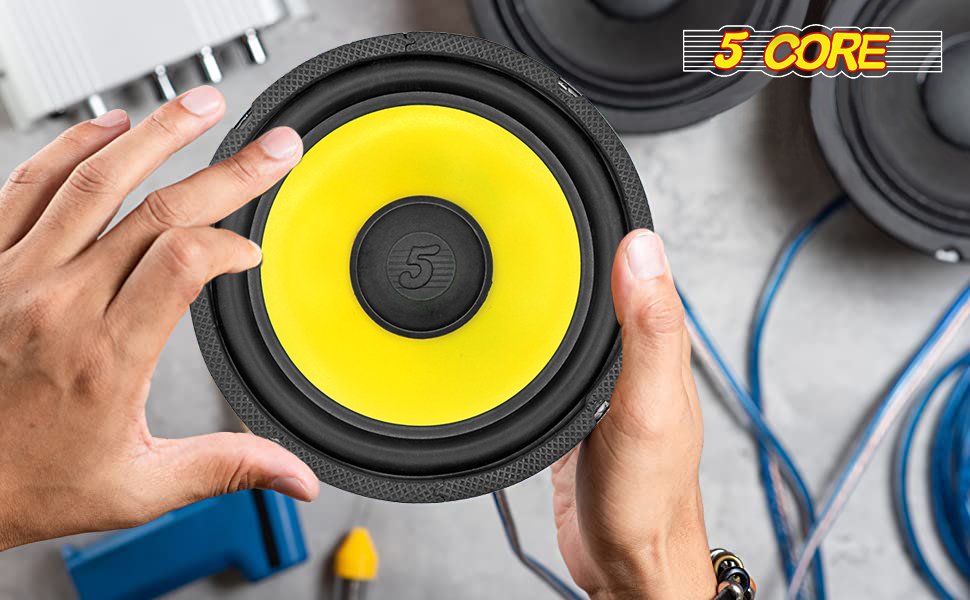 5 CORE 8" Full Range Subwoofer Car Audio Speakers, Max 1100
