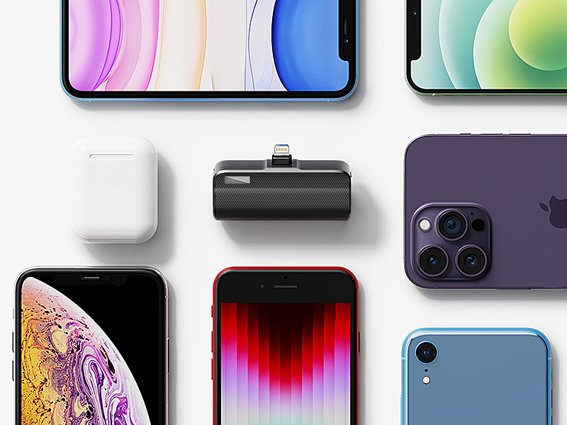 iWALK Mini Batterie Portable 3350mAh, Ultra-Compact Power Bank Petit Batterie Externe Compatible pour iPhone 14/14 Pro/13/13 Pro/13 Mini/12/12 Pro/12 Mini/11/11 Pro/SE/XS/XR/X/8/7/6s Compatible avec les iPhones