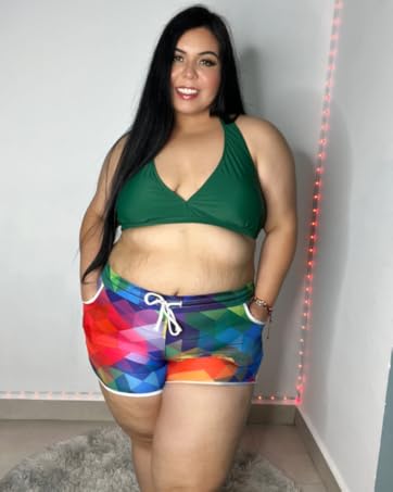 Women's Plus Size Floral Print Beach Shorts