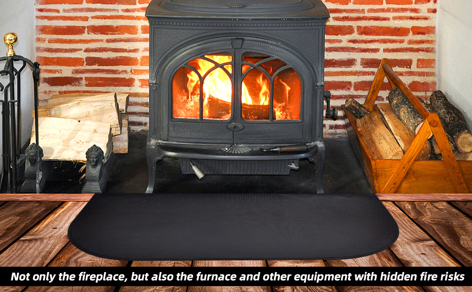 39.4 * 19.7 Inch Fireplace Floor Mat, Fireplace Mat Fire