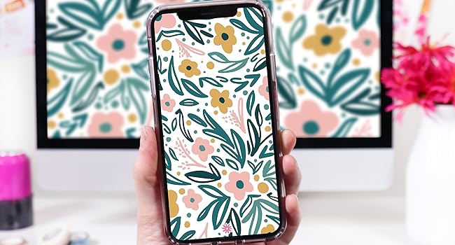 bloom daily planners digital desktop wallpaper cellphone background garden blooms