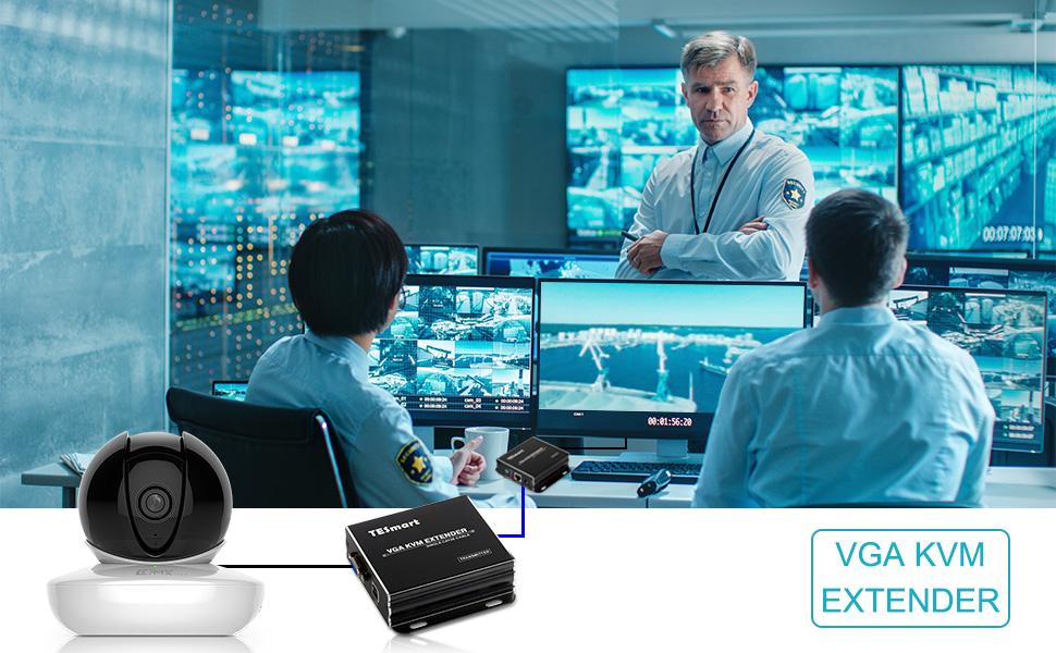 TESmart VGA KVM Extender Use Single UTP Cable CAT5e/6 to Extend