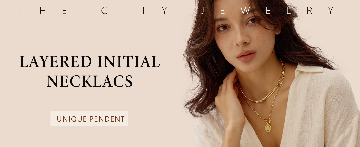 Layered Initial necklaces