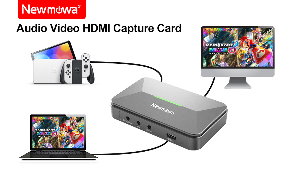 Newmowa 1080P Audio Video Capture Card, USB 3.0 HDMI Video