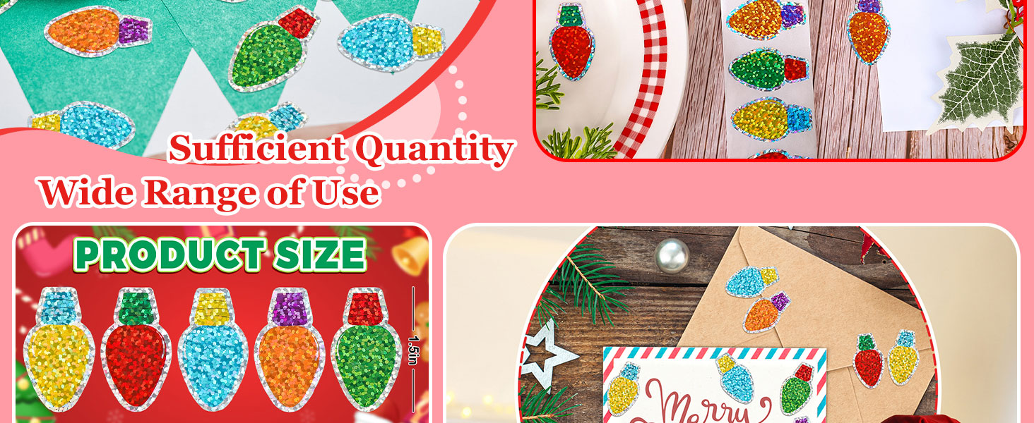 Christmas Light Bulb Stickers