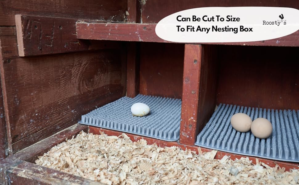 Roosty's® Chicken Nesting Box Pads Gray x6 Washable Plastic Nesting