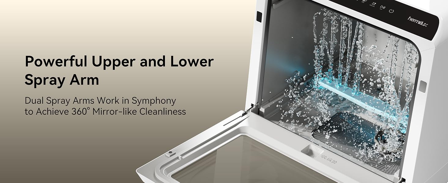 hemitlux Portable Dishwashers Countertop Dishwasher