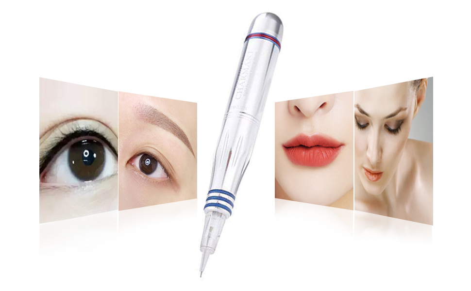  tattoo pen machine full kit needle silver preminium digital cartridge for Beauty professional