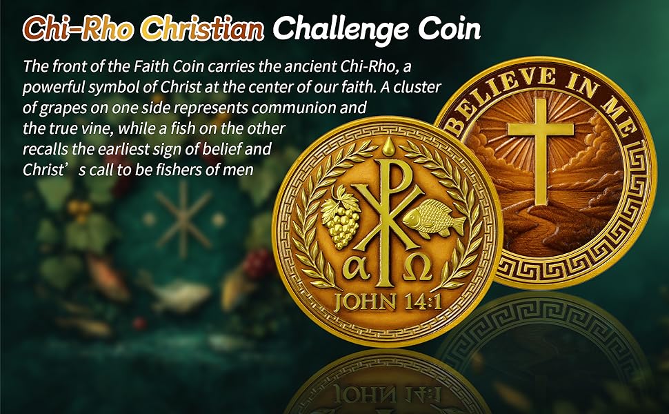 Chi-Rho Christian Challenge Coin