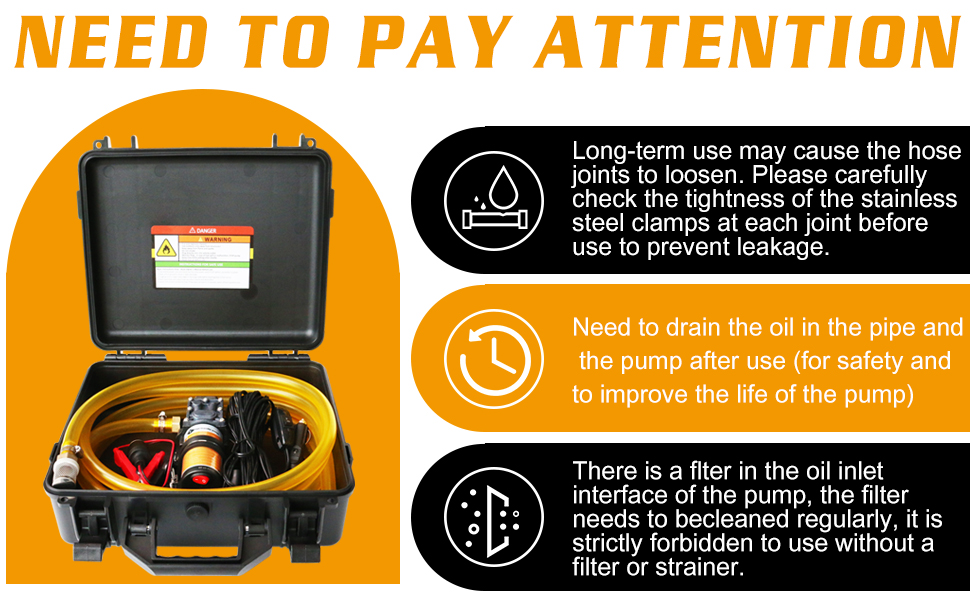 12V Fuel Transfer Pump Set,75W Gasoline Transfer Pump