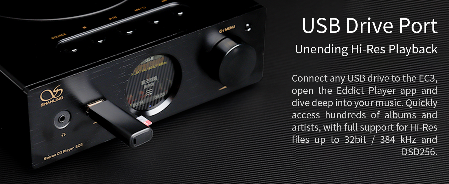 Amazon.com: SHANLING EC3 Stereo CD Player, USB Drive Port, ES9219C DAC ...