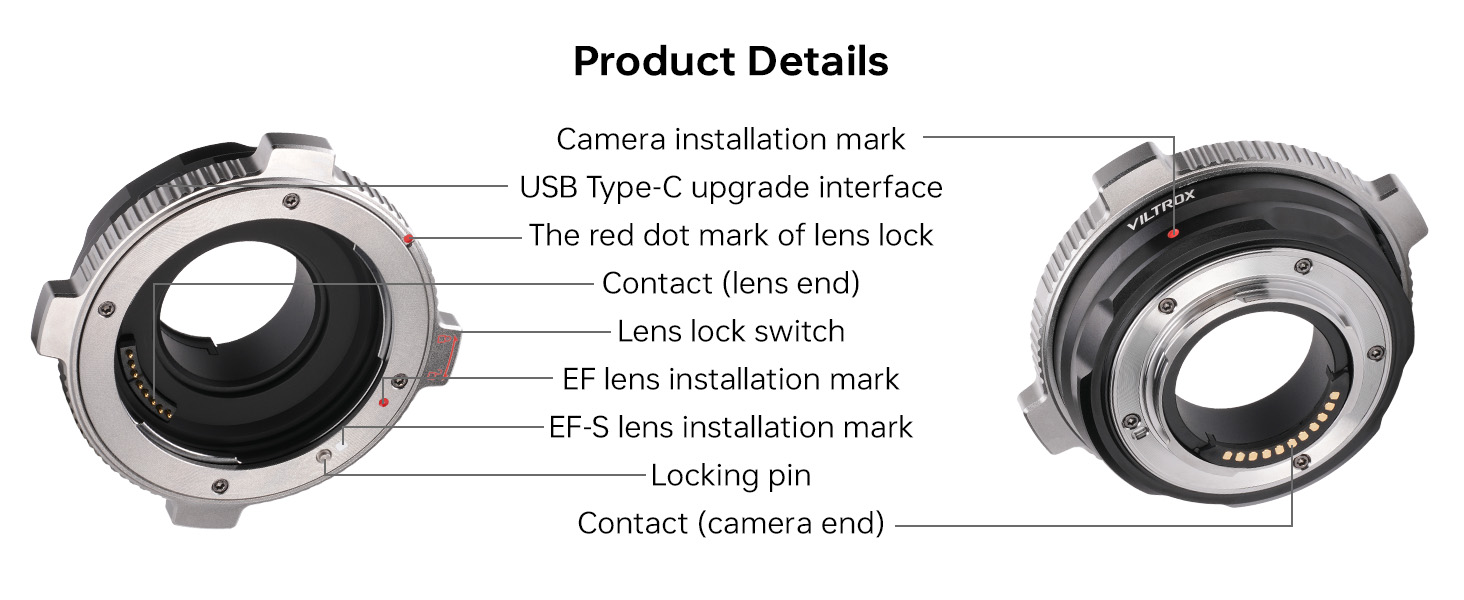 Viltrox EF-M1 Pro Canon EOS EF/EF-S a M4/3 MFT 20  VILTROX EF-M1 Pro Auto Focus Lens Adapter Lens Mount Converter