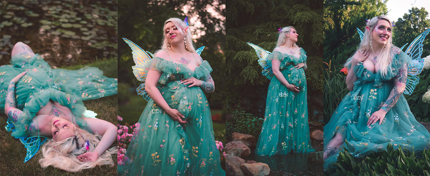 peacock cold shoulder tulle flower embroidered prom dresses