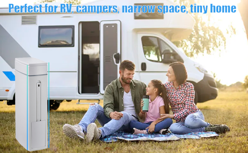 slim bathroom trash can toilet brush set rv accessories holder camper inside garbage bin narrow