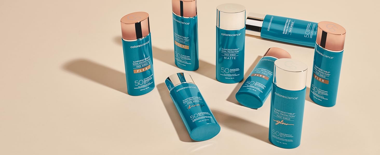 Collection of facial sunscreen products from colorescience