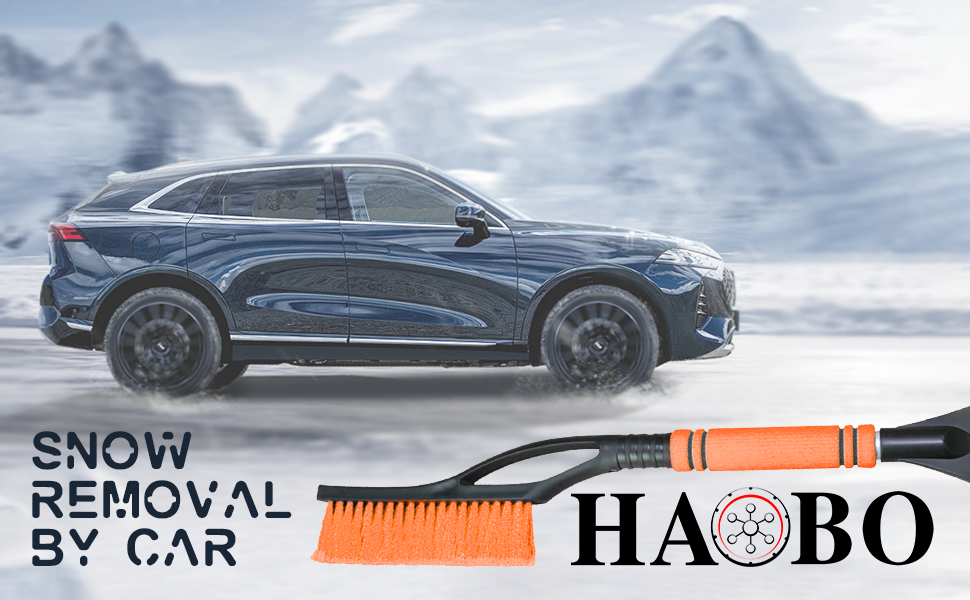 HAOBO 27" Snow Brush for Car, Snow Brush and Detachable Ice