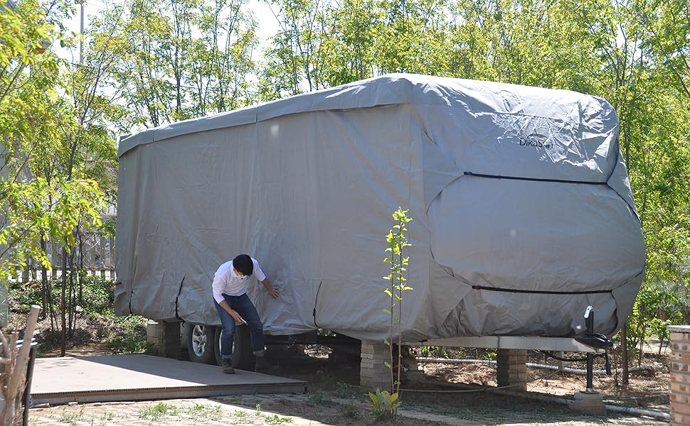 DikaSun RV Cover for Travel Trailer 30' 33' , Waterproof