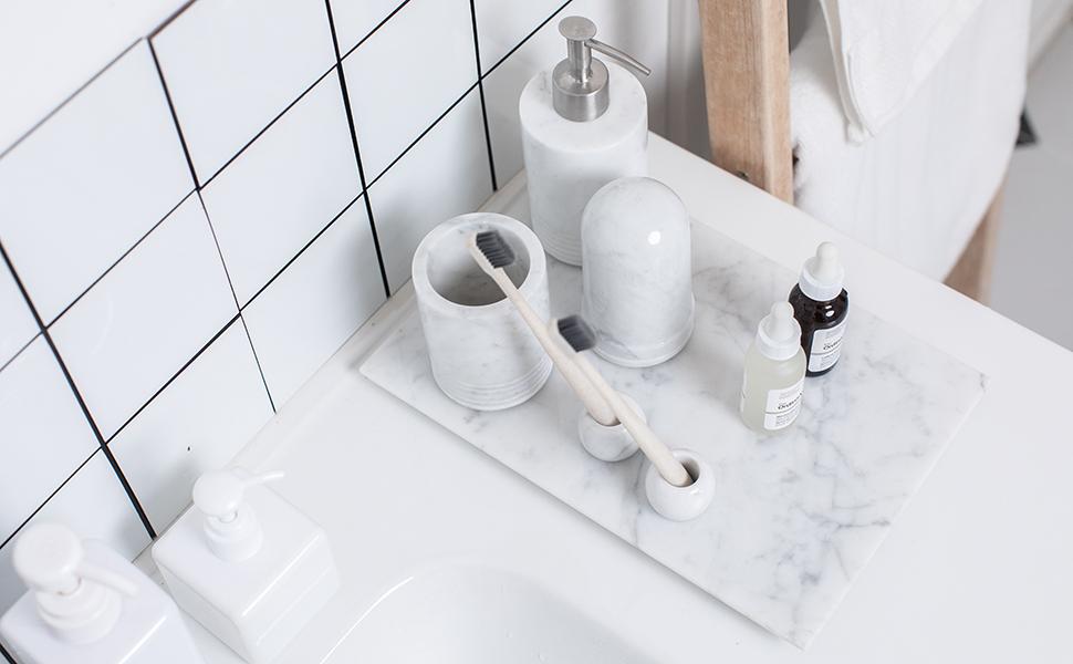 bathroom marble tray