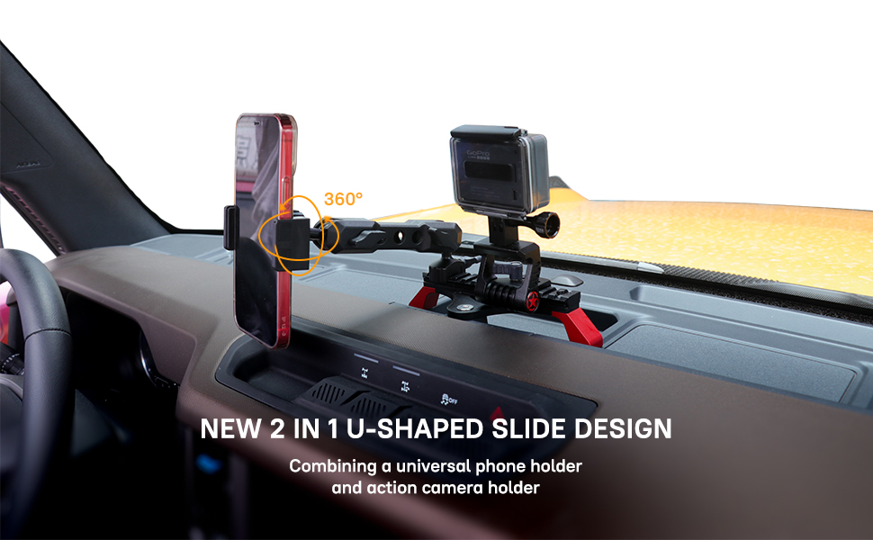 JHDTOGO for Bronco Phone Holder Mount with Picatinny Rail