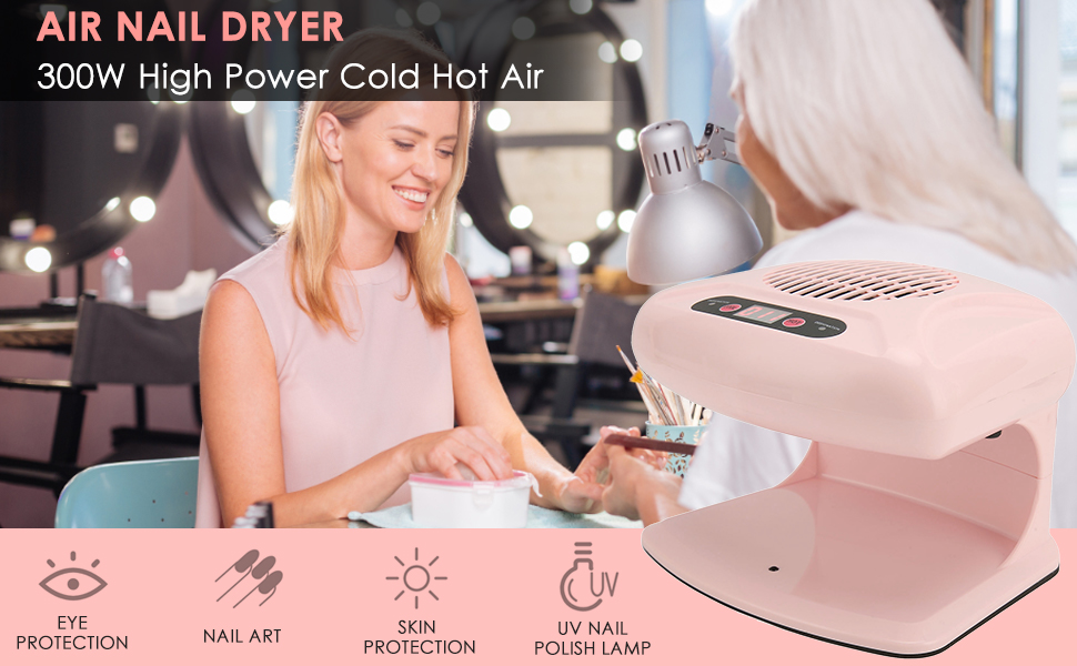 Air Nail Dryer, Portable Blow Drying Fan for Hands Regular