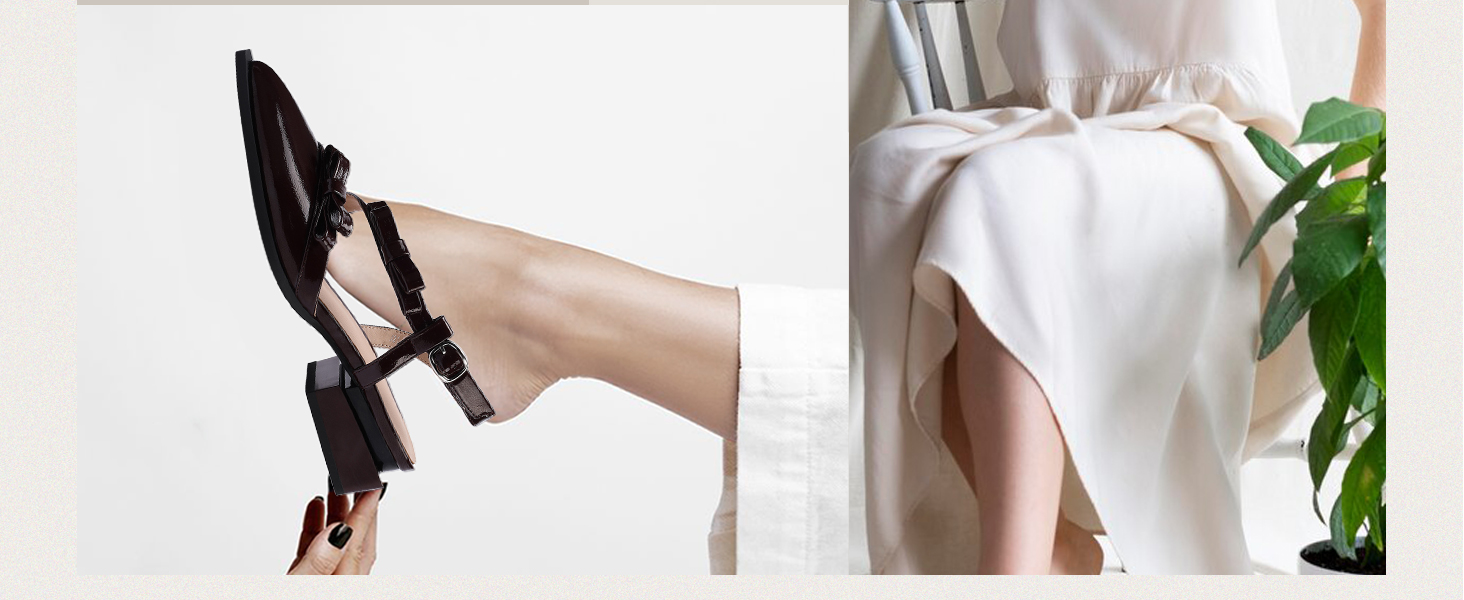 chic and trendy outfit with the low wedge sandals