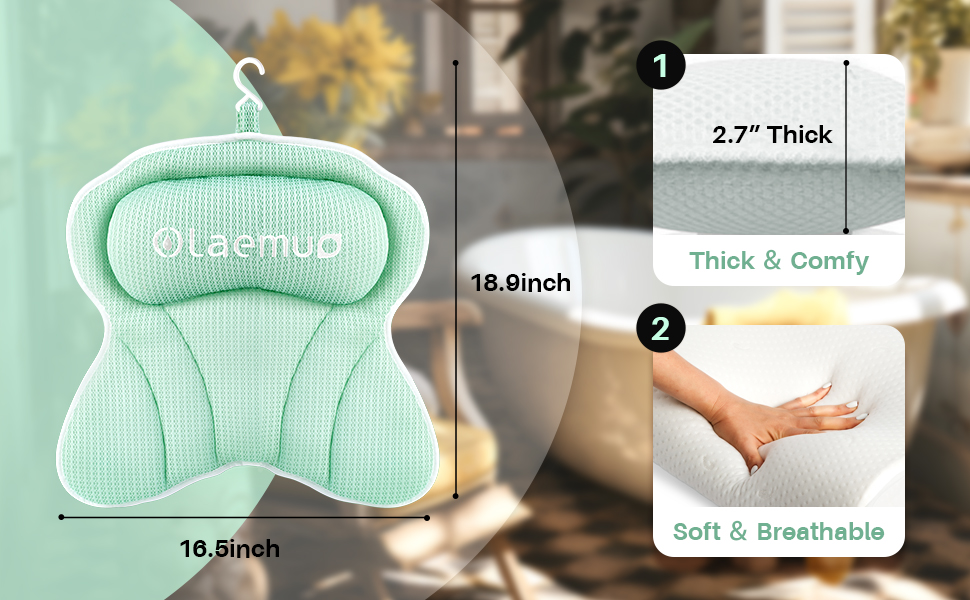 spa bath pillow