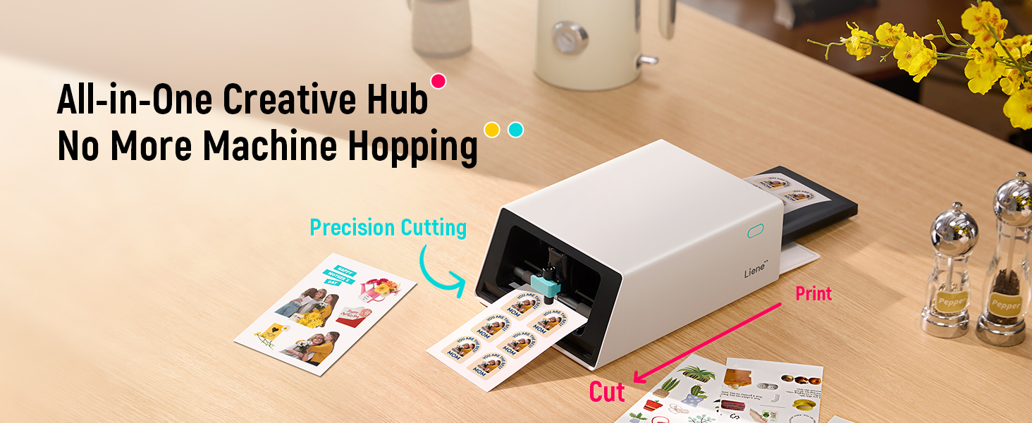 Amazon.com: Liene PixCut S1 Photo Sticker Printer & Cutting Machine ...