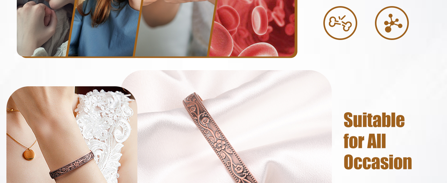 copper bracelet with magnets