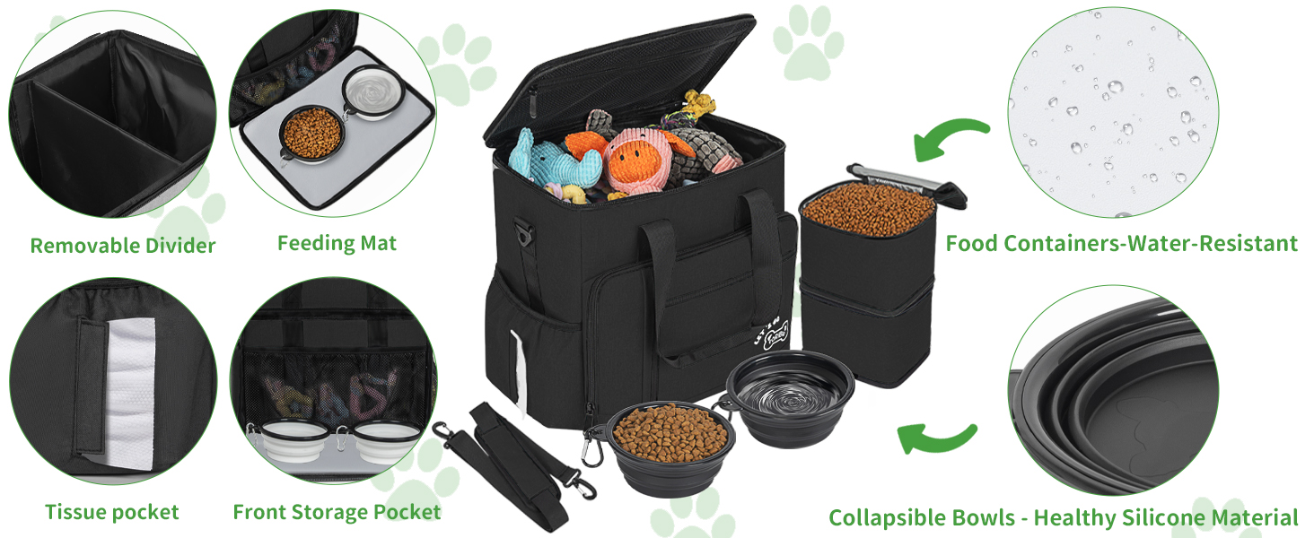 dog travel bag for supplies