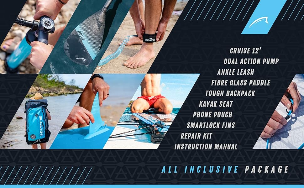 Bluefin Cruise 12 Inflatable Paddle Board Adult SUP board Bluefin