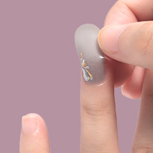3. Smooth the nail sticker from the end of your nail