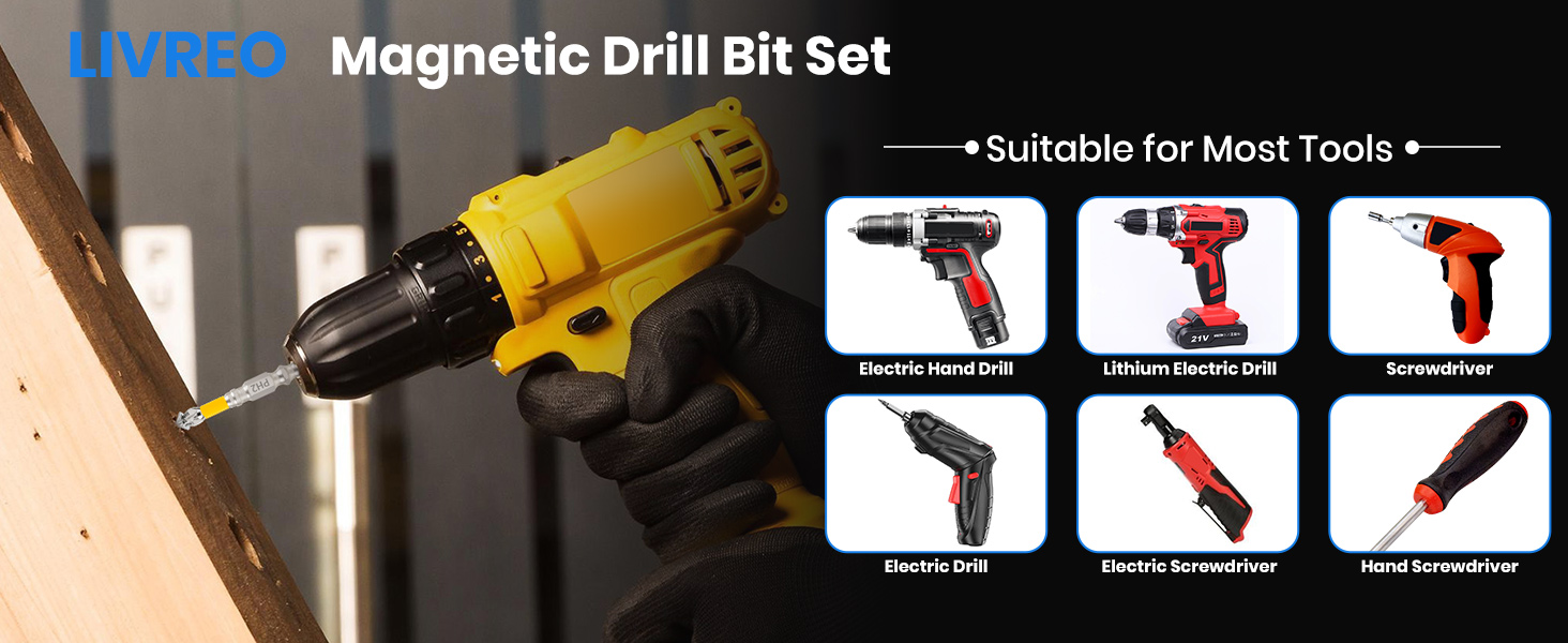 High Magnetic Screwdriver Drill Bit Set