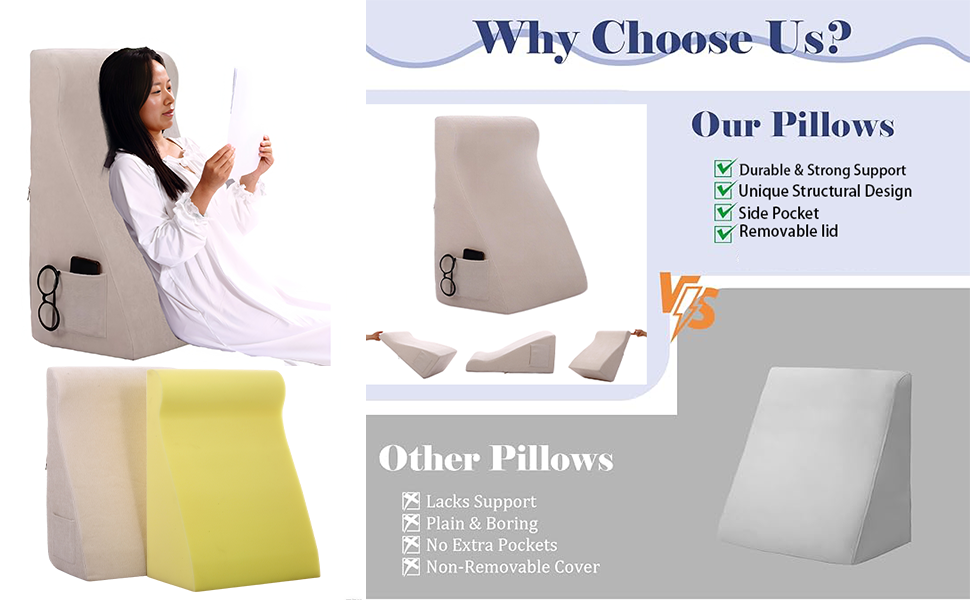 High-density fabric and memory foam provide strong support