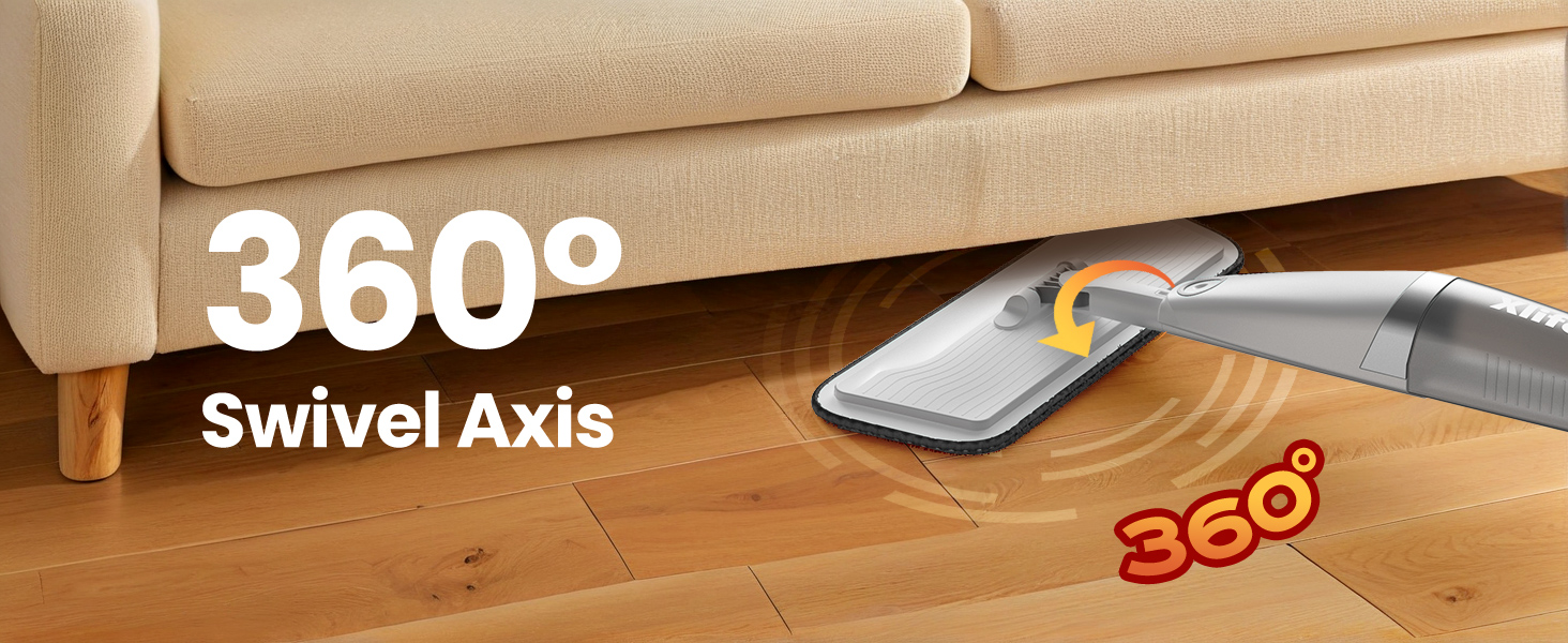 Xlife spray mop for every corner, every crevice, under sofa
