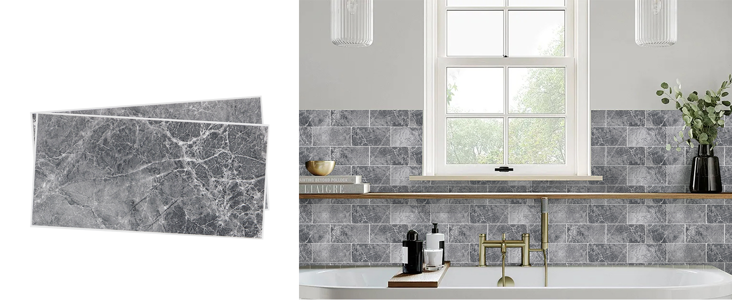 Abyssaly Stick on Mirrors for Walls, Self Adhesive Wall Mirror Tile