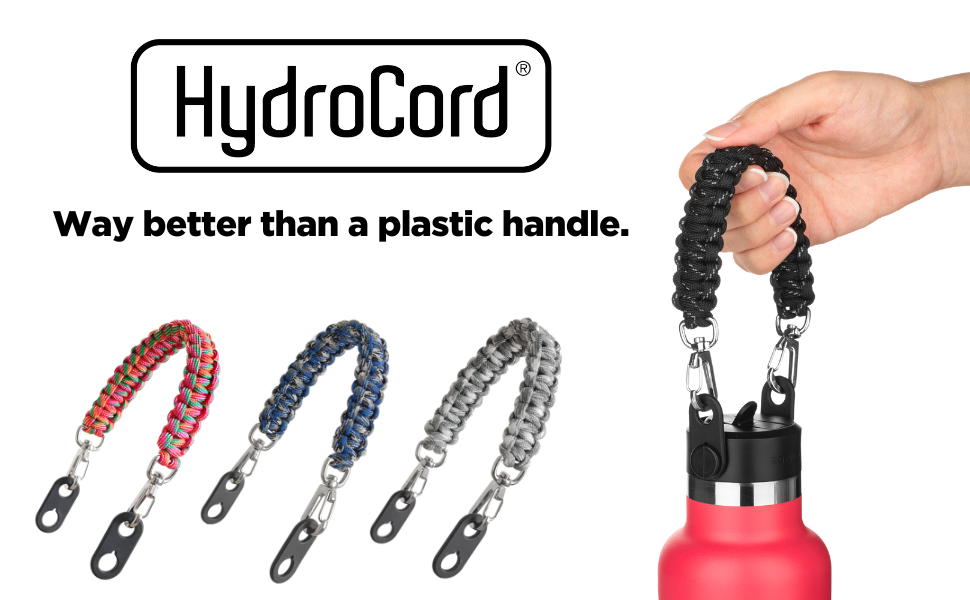 Paracord Handle for Hydro Flask Lids Fits Wide and