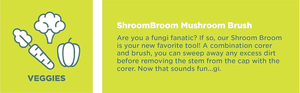 Chef'n ShroomBroom Mushroom Cleaning Brush & Corer
