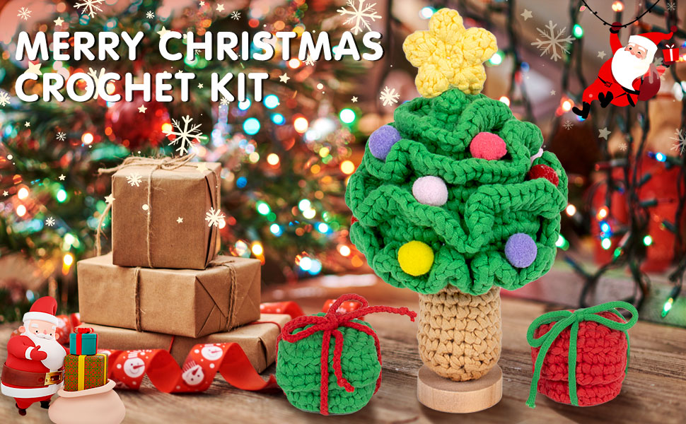 Amazon.com: A AIFAMY Crochet Kit for Beginners Christmas Tree Learn to ...