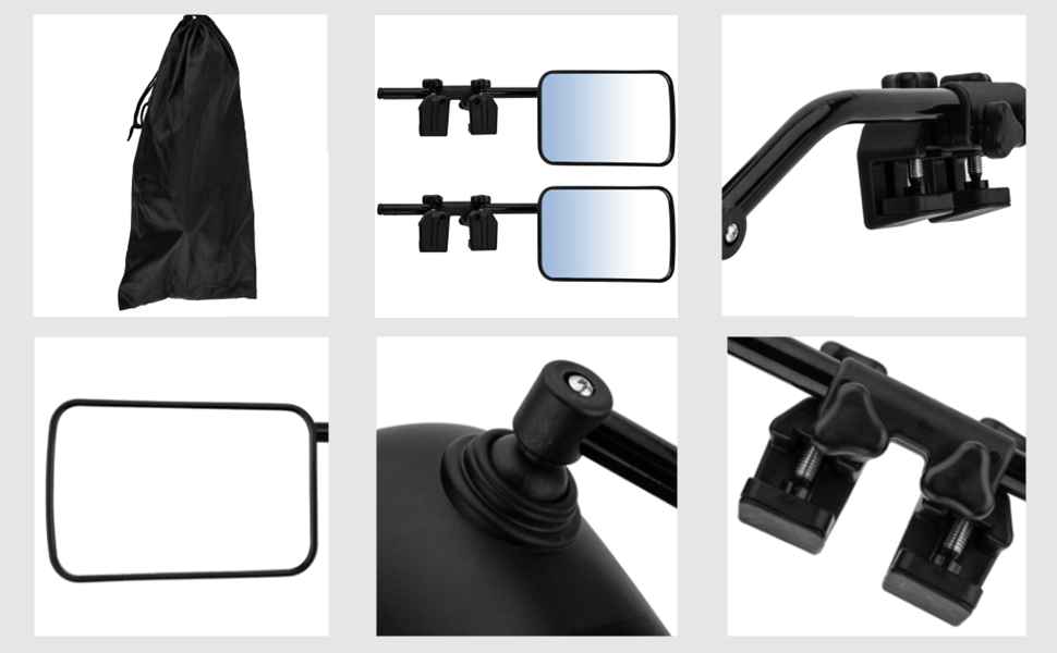 NIGOOLATA Towing Mirrors ClipOn Side Rear View Mirror Extension for