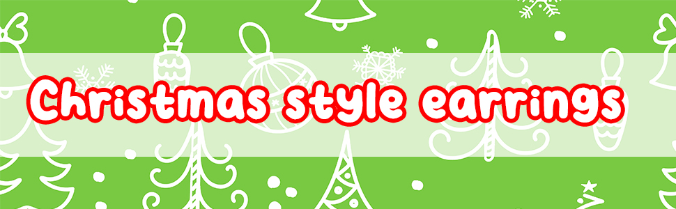 christmas wooden earring 