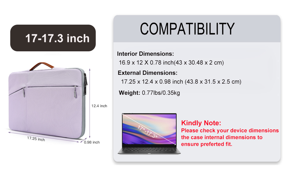 17 inch laptop sleeve