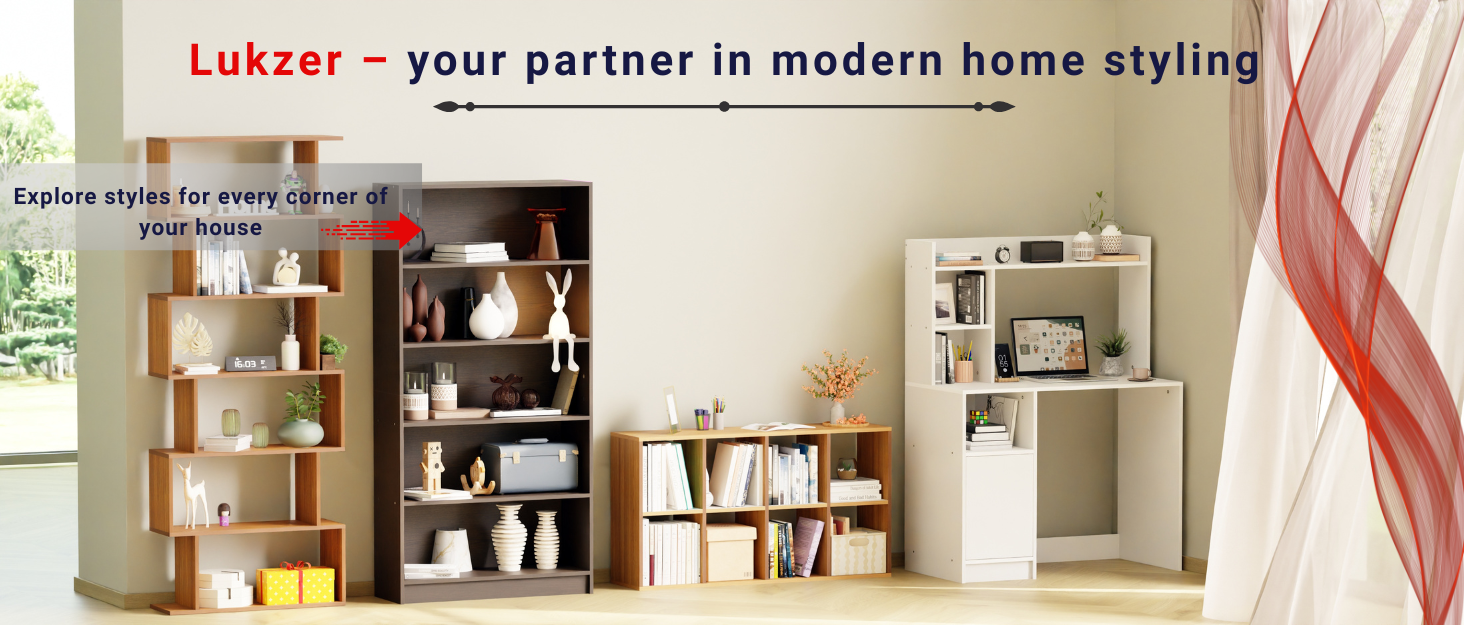 Lukzer Engineered Wood Computer Desk with One Tier Shelves Laptop Study Table for Office Home Workstation Writing Modern Desk (ST-004/ White / 90 x 50 x 77 cm) 12 abe6e5f4 2d68 4d51 ad15 5198e5ed3bd8. CR0,0,1464,625 PT0 SX1464 V1