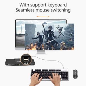 seamless switching dp kvm swtich