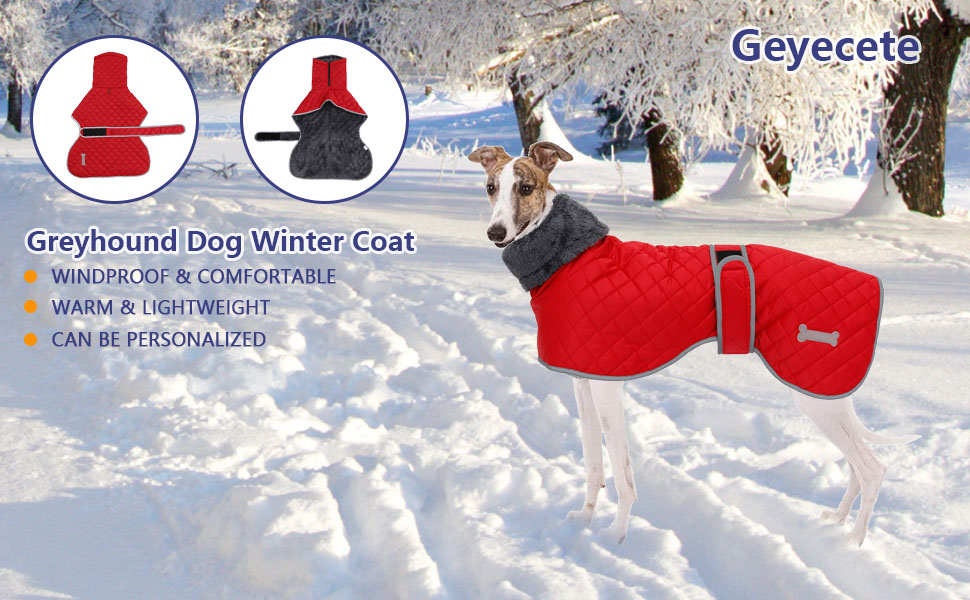 Greyhound Fleece Jumper,Greyhound Dog Winter Coat,Whippet Winter Coat
