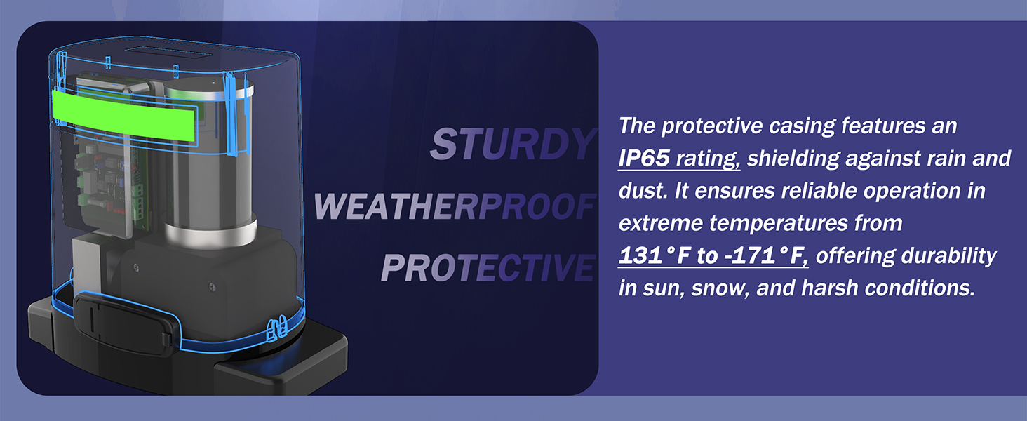 gate opener with LED indicator lights, clear status display