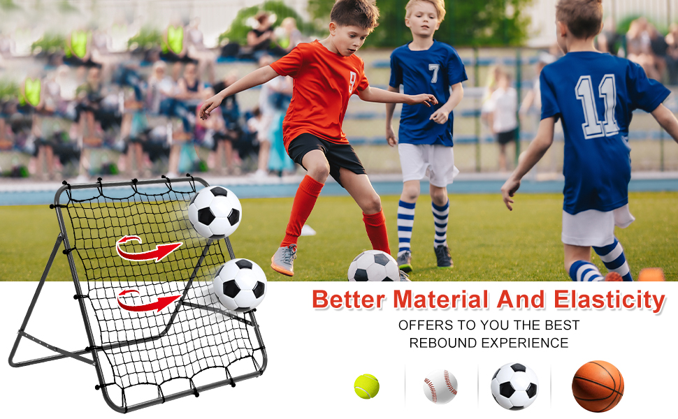 MorNon Football Rebounder Net Kickback Aid Target Goal Soccer Training