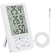 Neoteck Digital Thermometer 2 in 1 Hygrometer Temperature Meter High Accuracy Temperature & Humid...