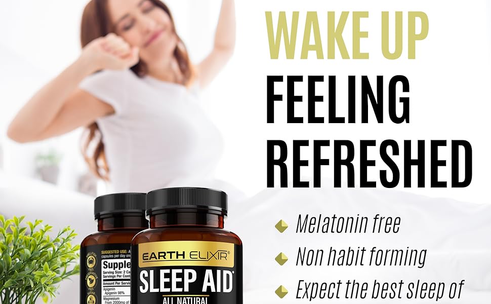 Earth Elixir 4in1 Sleep Supplement (120 Caps) w/ 50mg